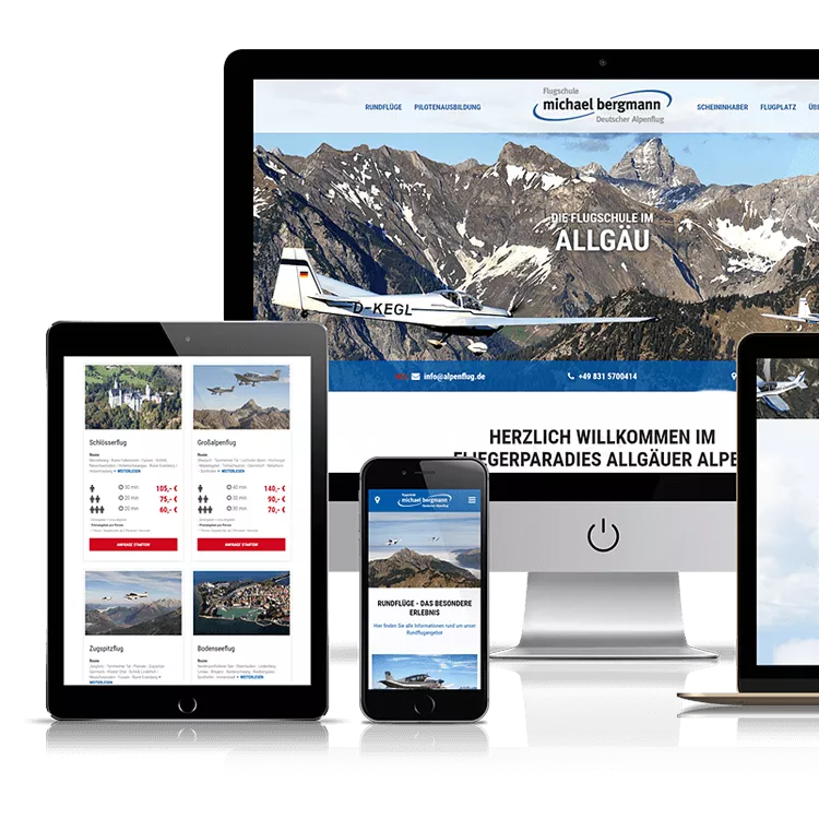 Webseite Launch (Flugschule Bergmann // Webdesign) Webseite Launch (Flugschule Bergmann // Webdesign)