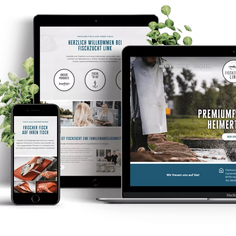Webseite Launch (Fischzucht Link // Webdesign) Webseite Launch (Fischzucht Link // Webdesign)