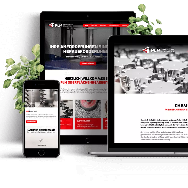 Webseite Launch (PLH Oberflächenbearbeitung // Webdesign) Webseite Launch (PLH Oberflächenbearbeitung // Webdesign)